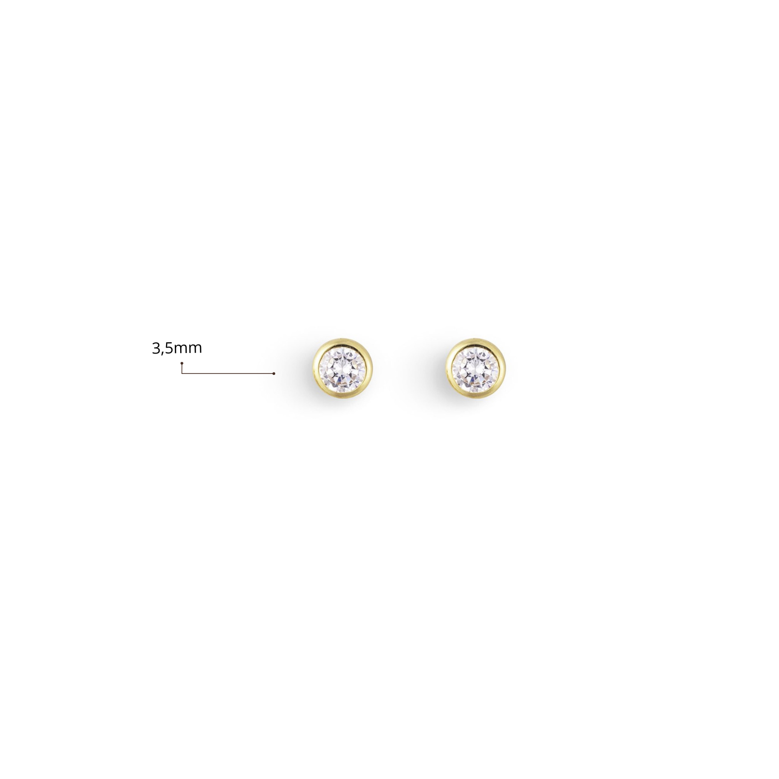 ronde gouden studs met steentjes voor vrouwen, the it list