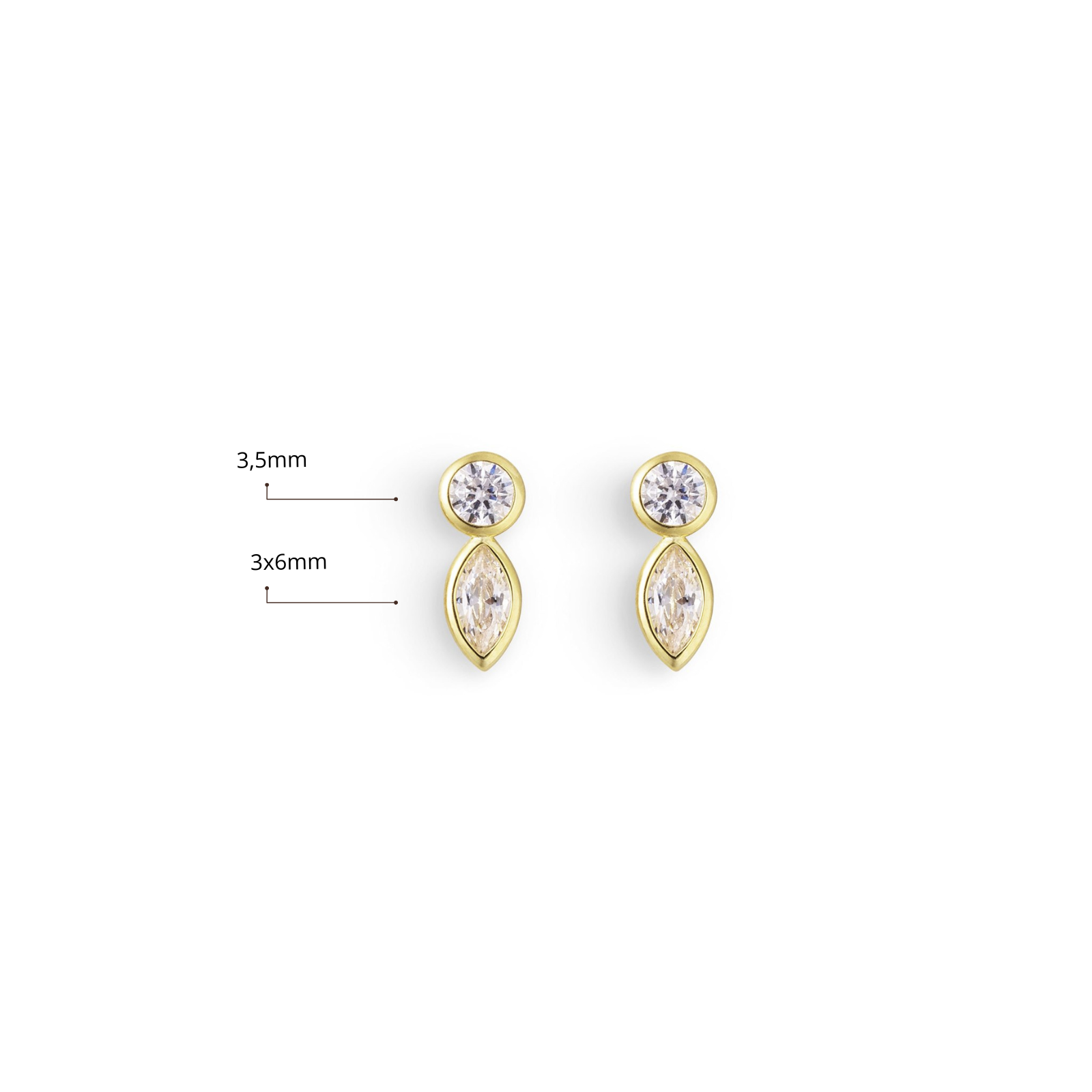gouden studs met steentje voor vrouwen, the it list