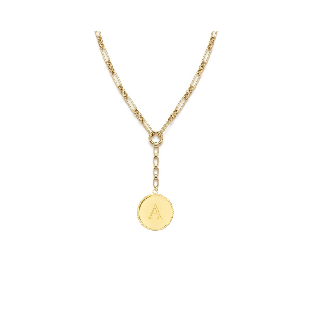 Double Mixed Link Pendant Necklace | Goud