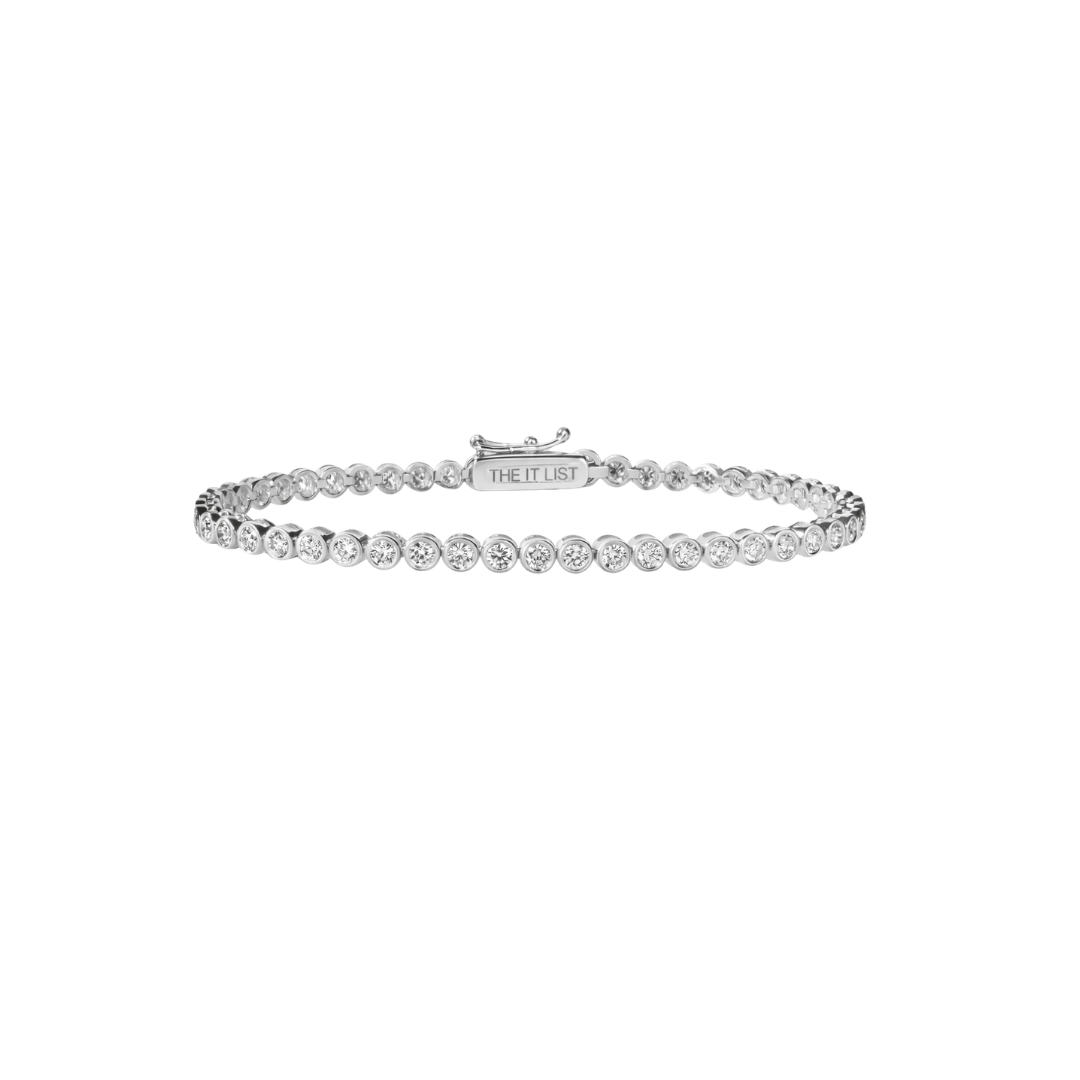 Pulsera de tenis con bisel de 2 mm | Plata