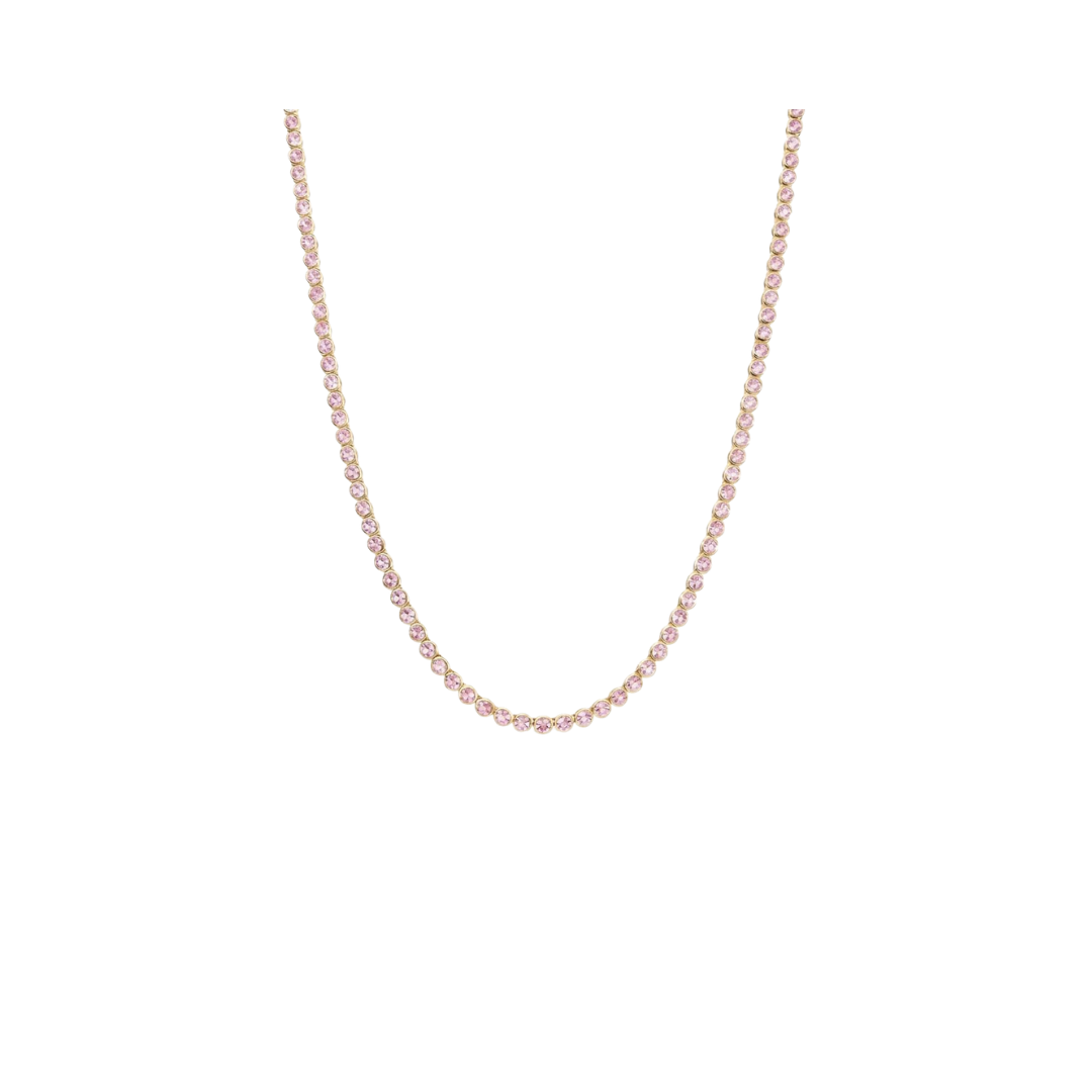 Collar mini tenis con engaste | Oro