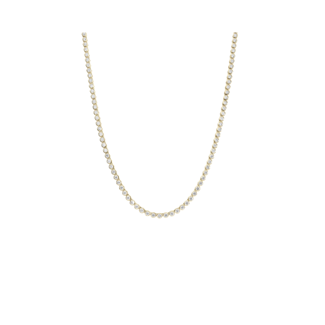 Collar mini tenis con engaste | Oro