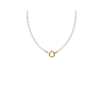 Pearl Charm Necklace | Gold
