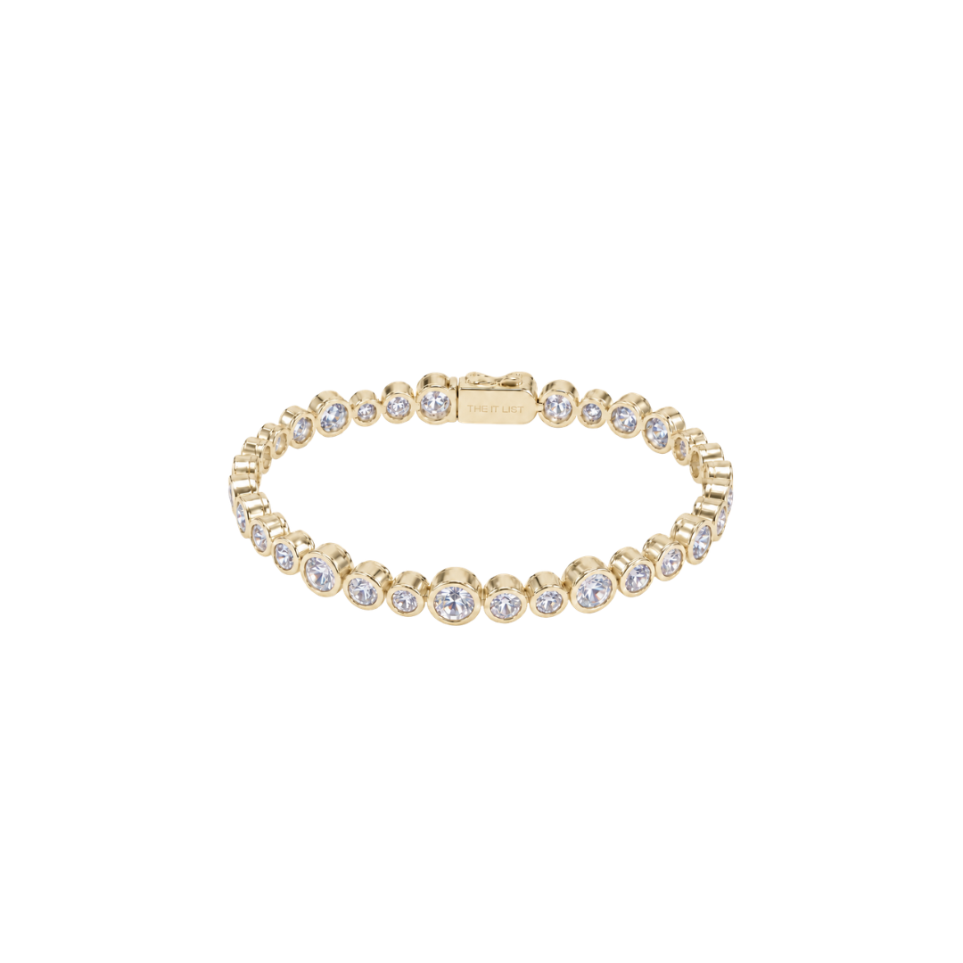 Chunky Bezel Bracelet | Gold