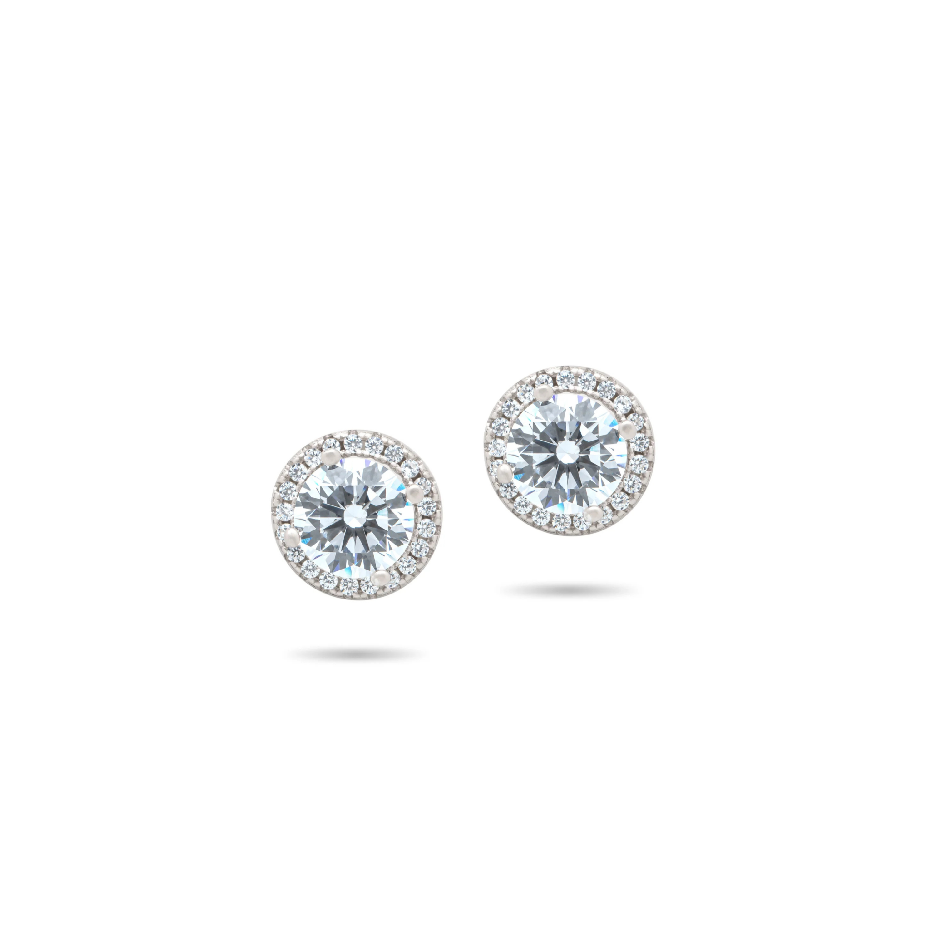 ronde diamanten studs - the it list - zilveren studs