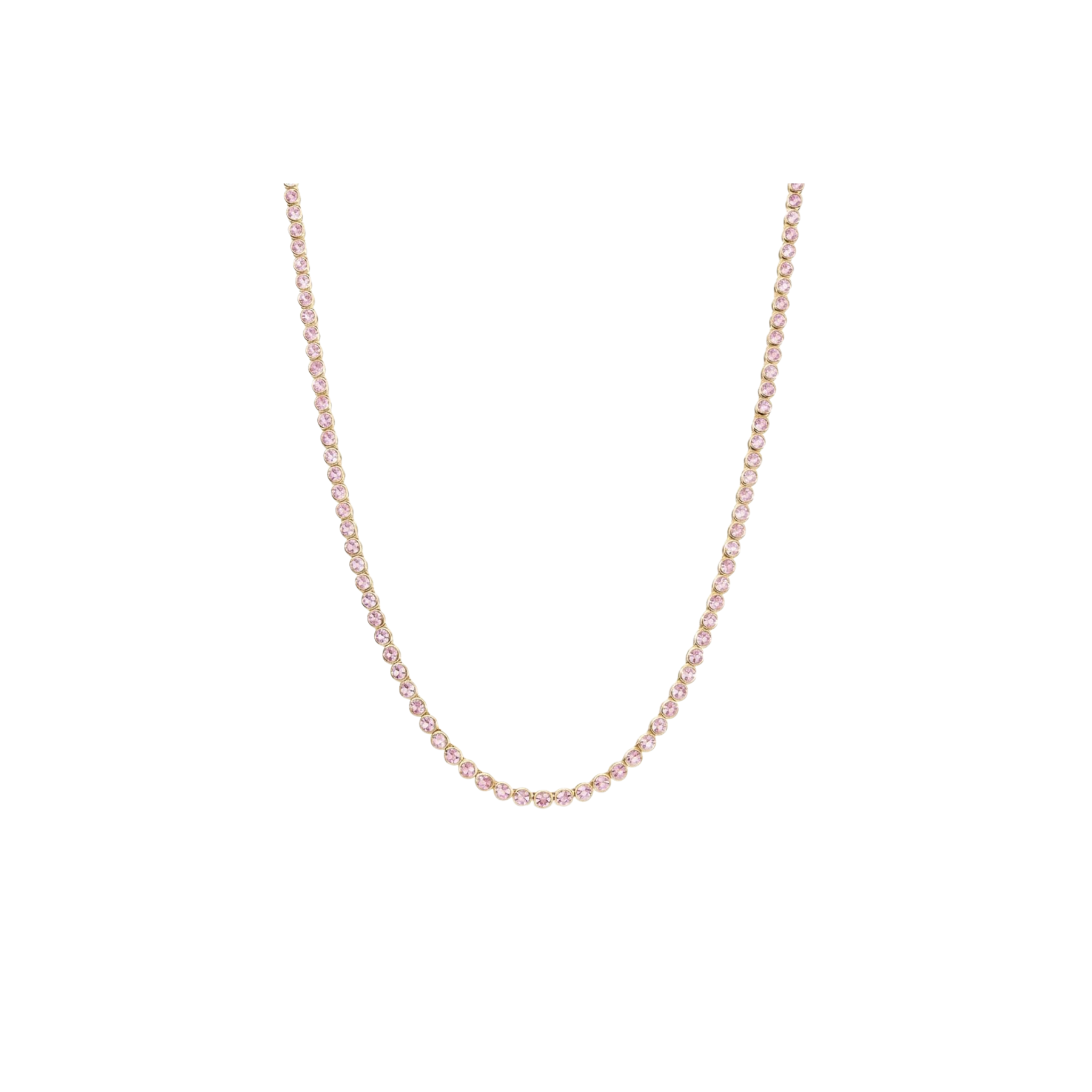 Collar mini tenis con engaste - Oro