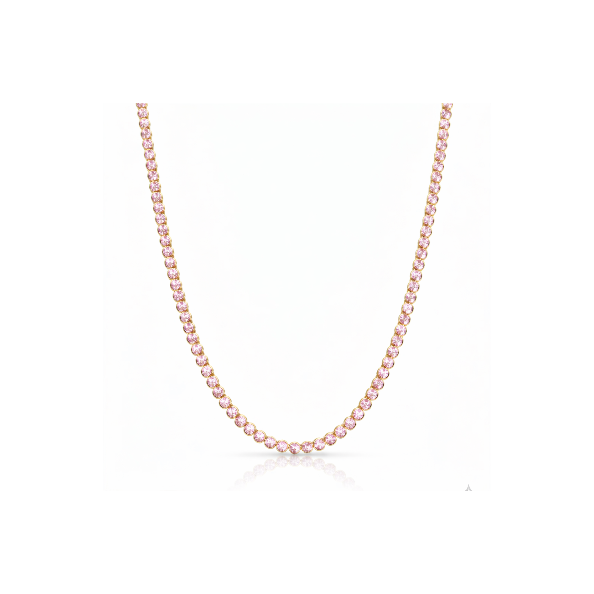 Collar mini tenis con engaste - Oro