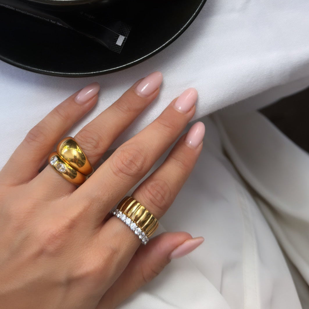 geribbelde gouden ring voor vrouwen - the it list