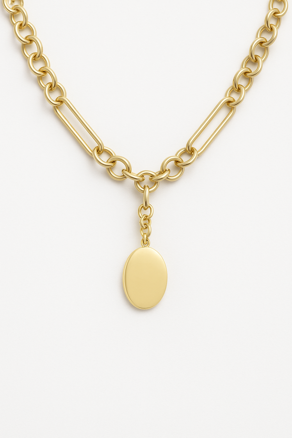 The IT Mixed Oval Pendant Necklace x Leontine Ruiters - Goud