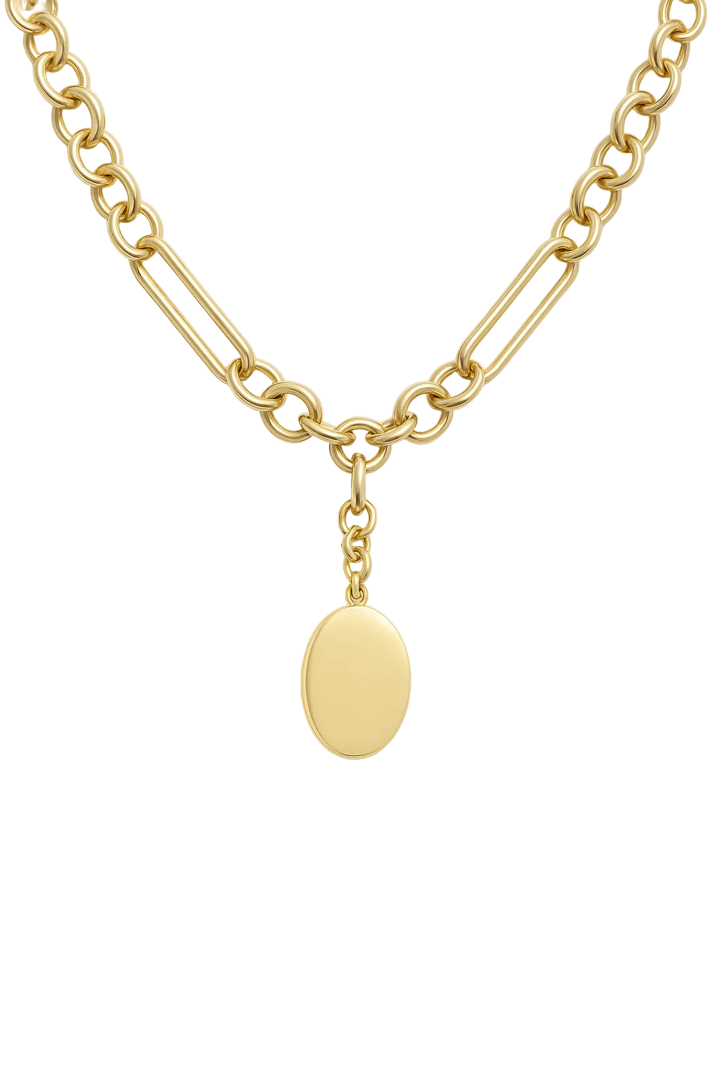 The IT Mixed Oval Pendant Necklace x Leontine - Silver