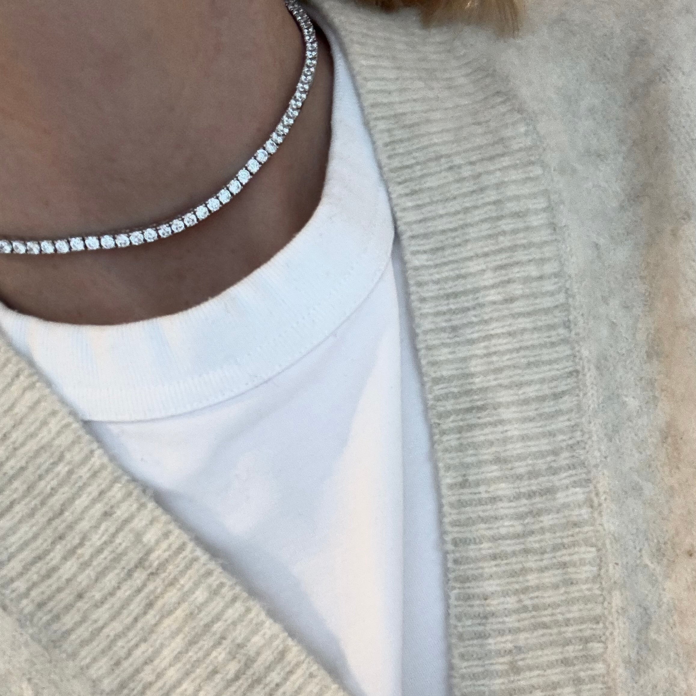 zilveren tennis choker - the it list