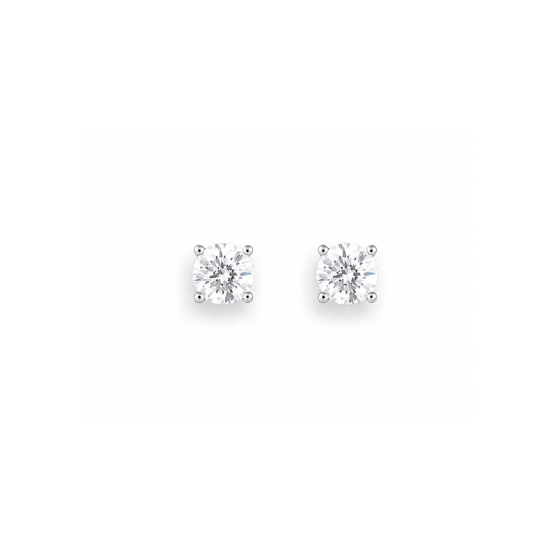 Dainty Diamond Studs | Silver