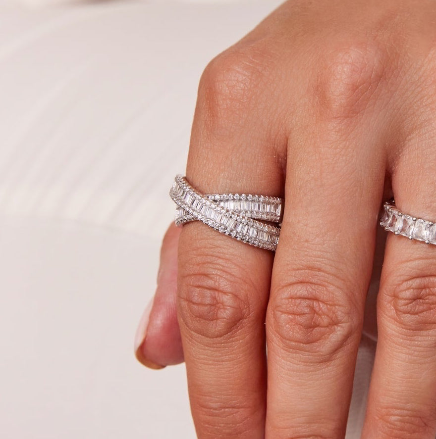 zilveren baguette Ring voor dames - the it list