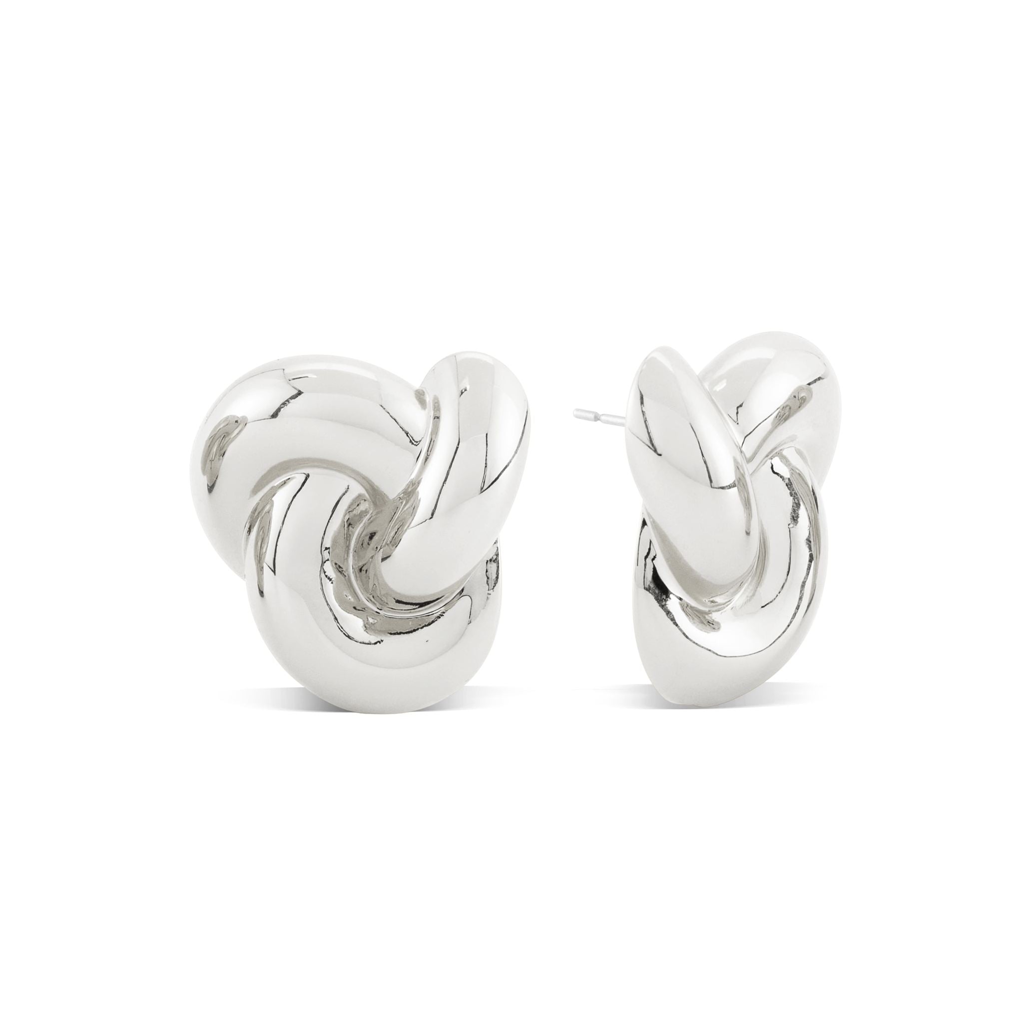 The Double Knot Earrings - Zilver