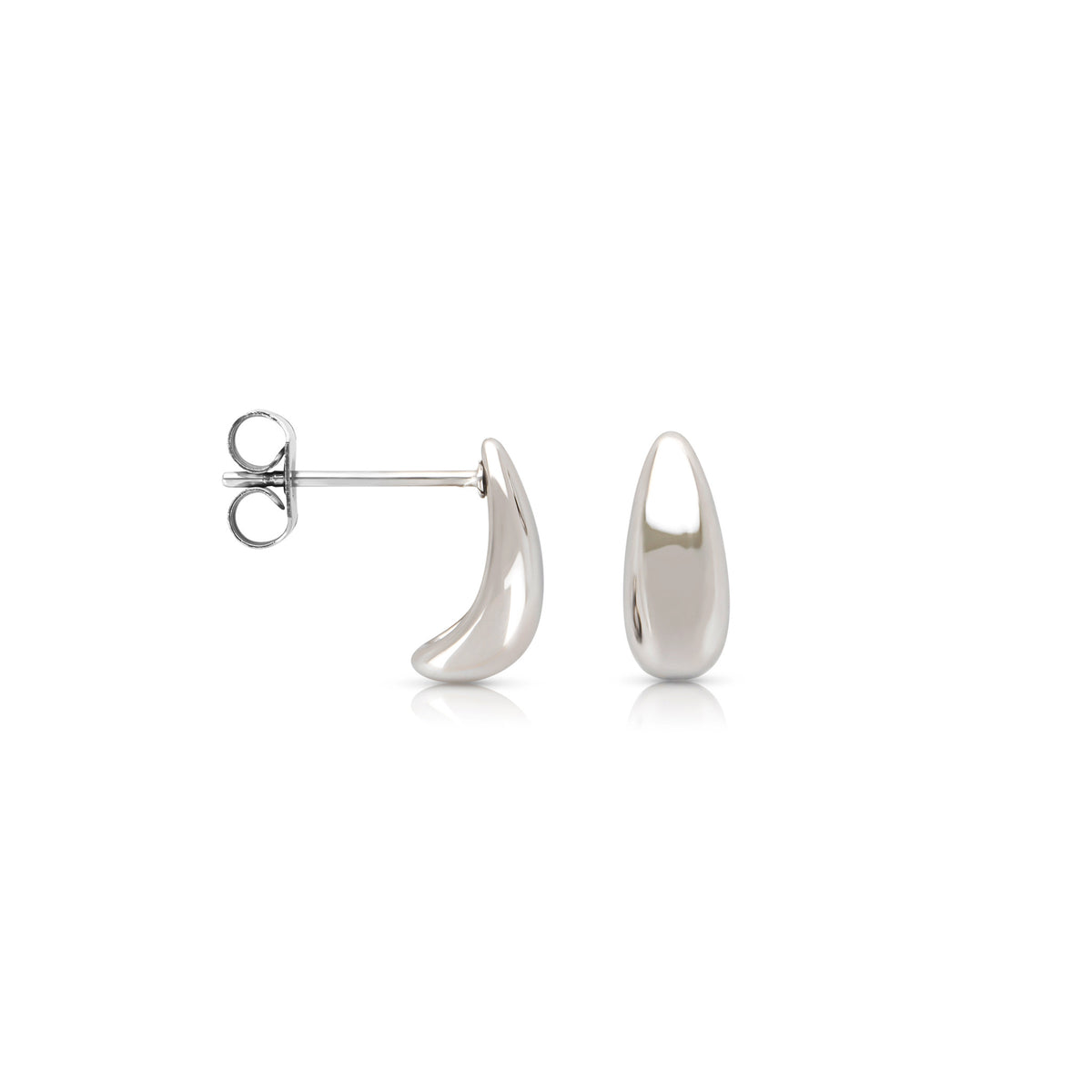 Tear Drop Earrings Small | Silver