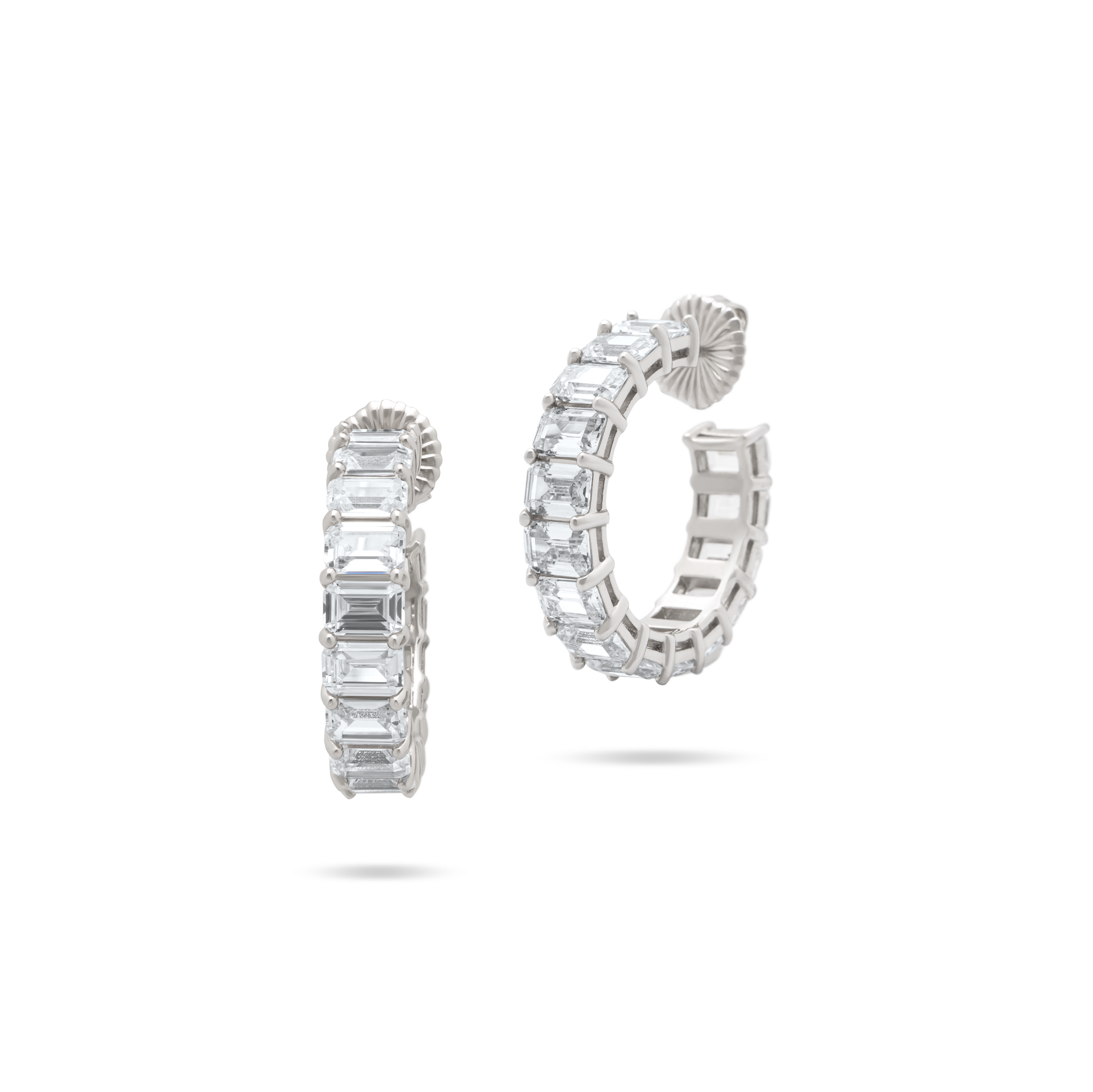 Emerald Hoops Oorbellen the it list zilver