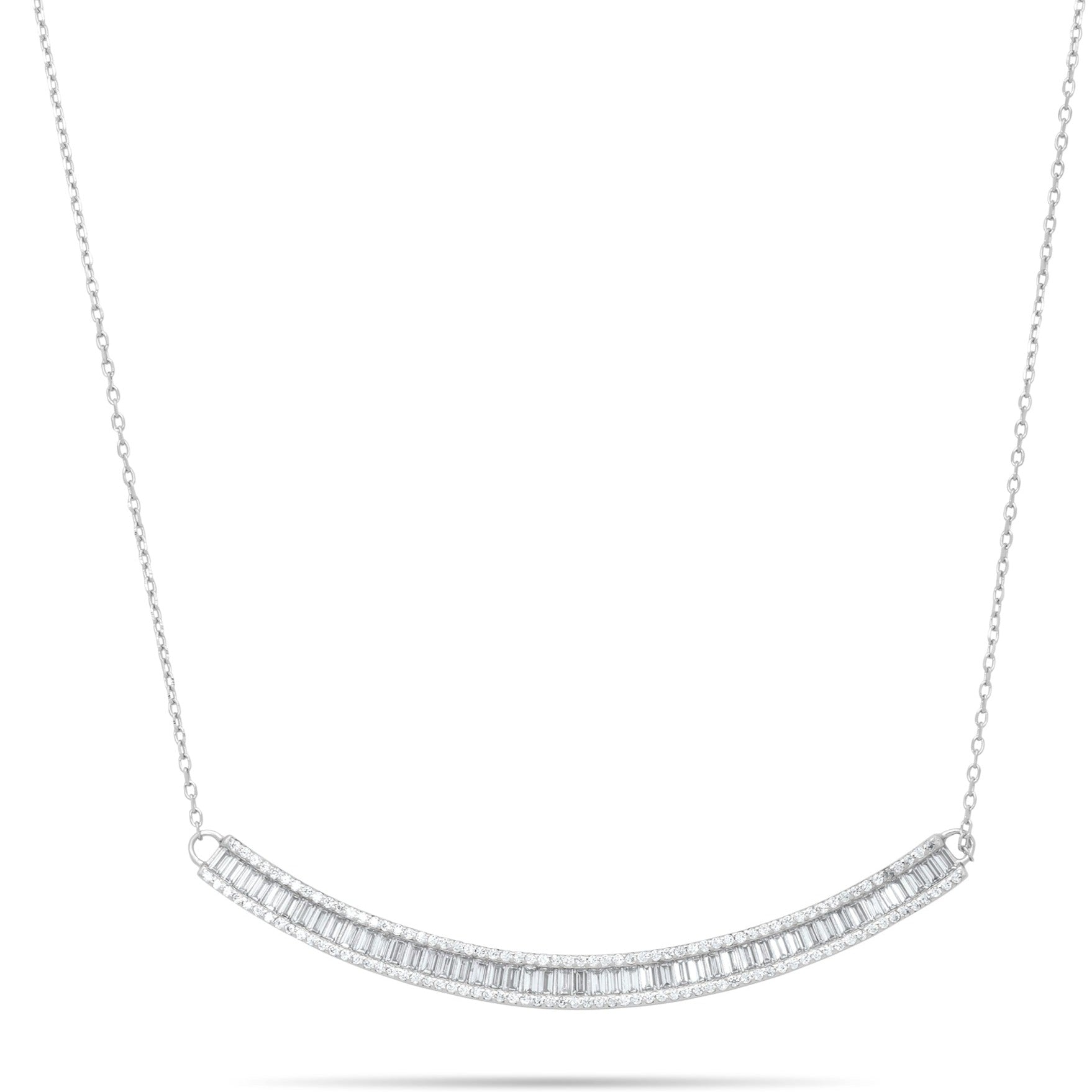 Zilveren Baguette ketting voor dames the it list