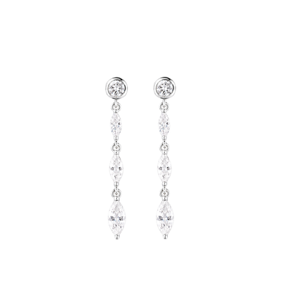 Boucles d'oreilles triples Luna Glow | Argent