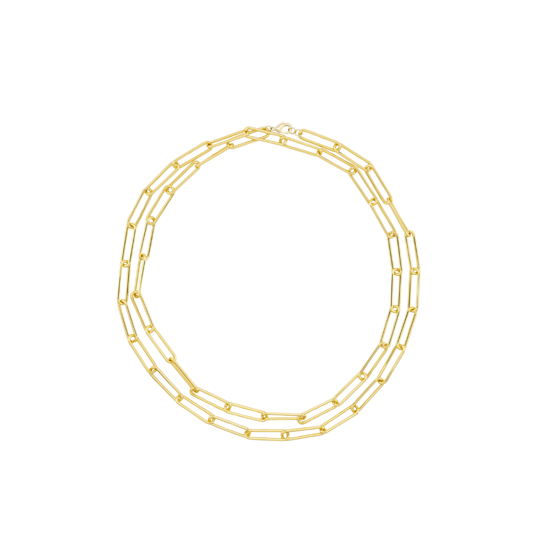 Collar de clips de papel en capas | Oro