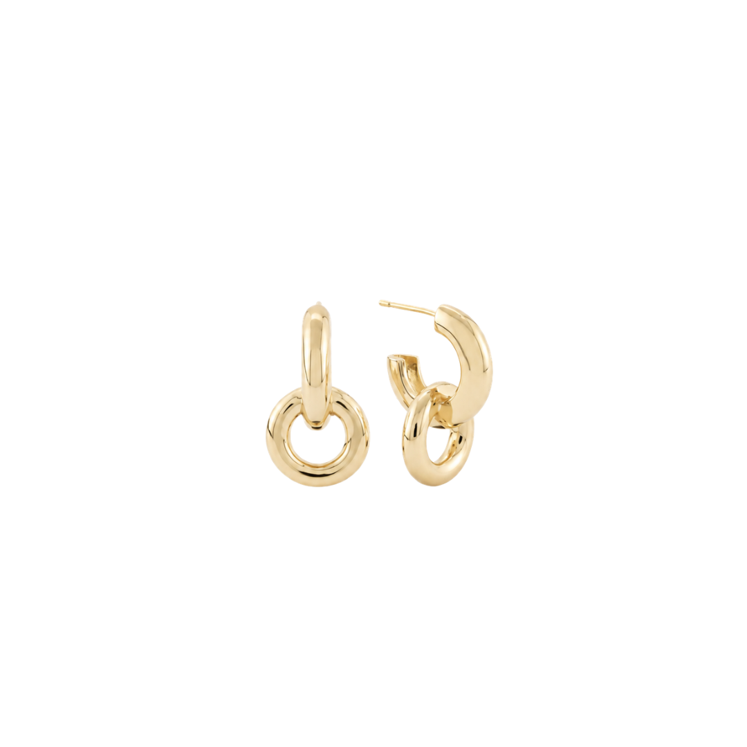 Doppelte Donut-Ohrringe | Gold