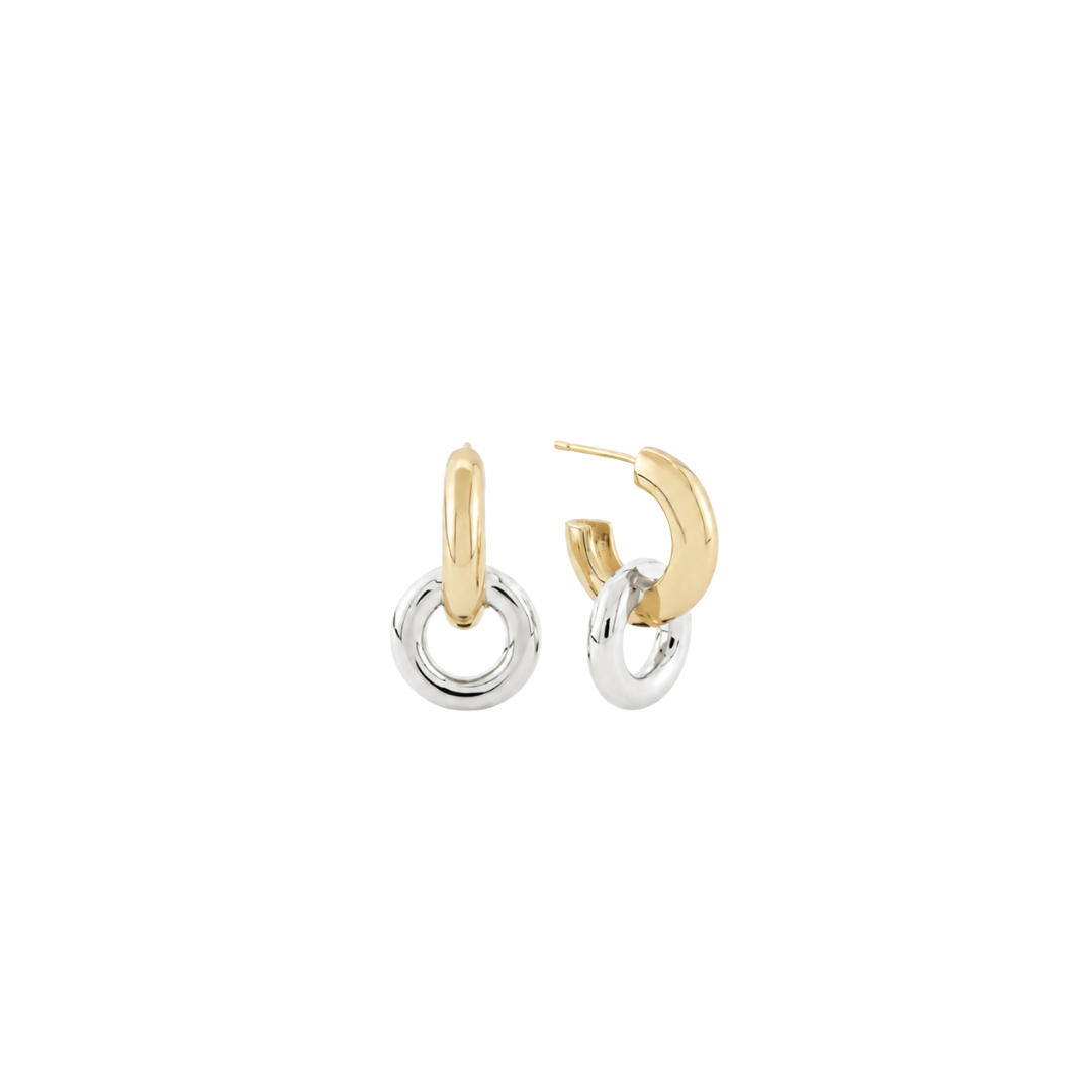 Doppelte Donut-Ohrringe | Gold/Silber
