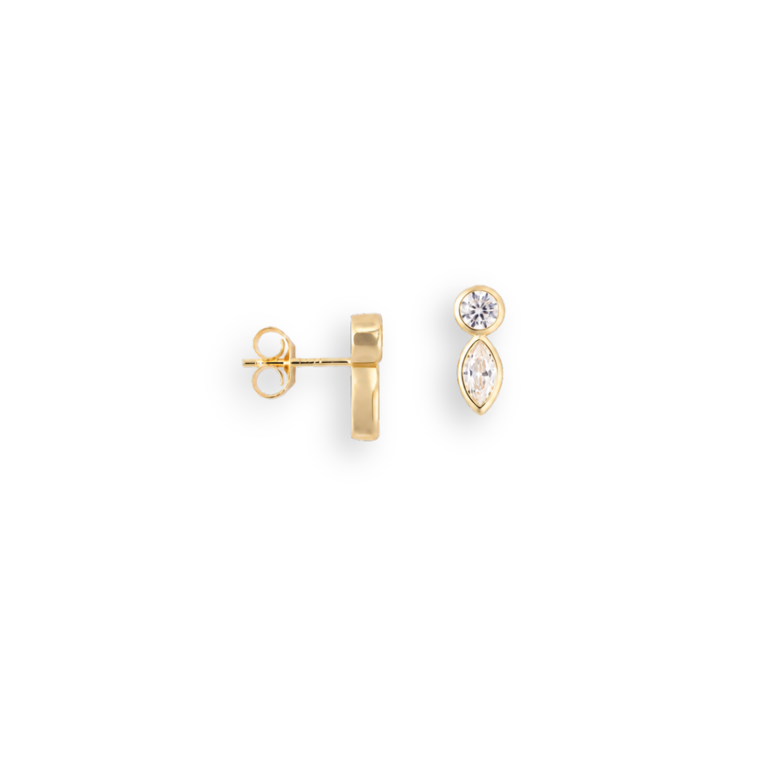 Pendientes dúo | Oro