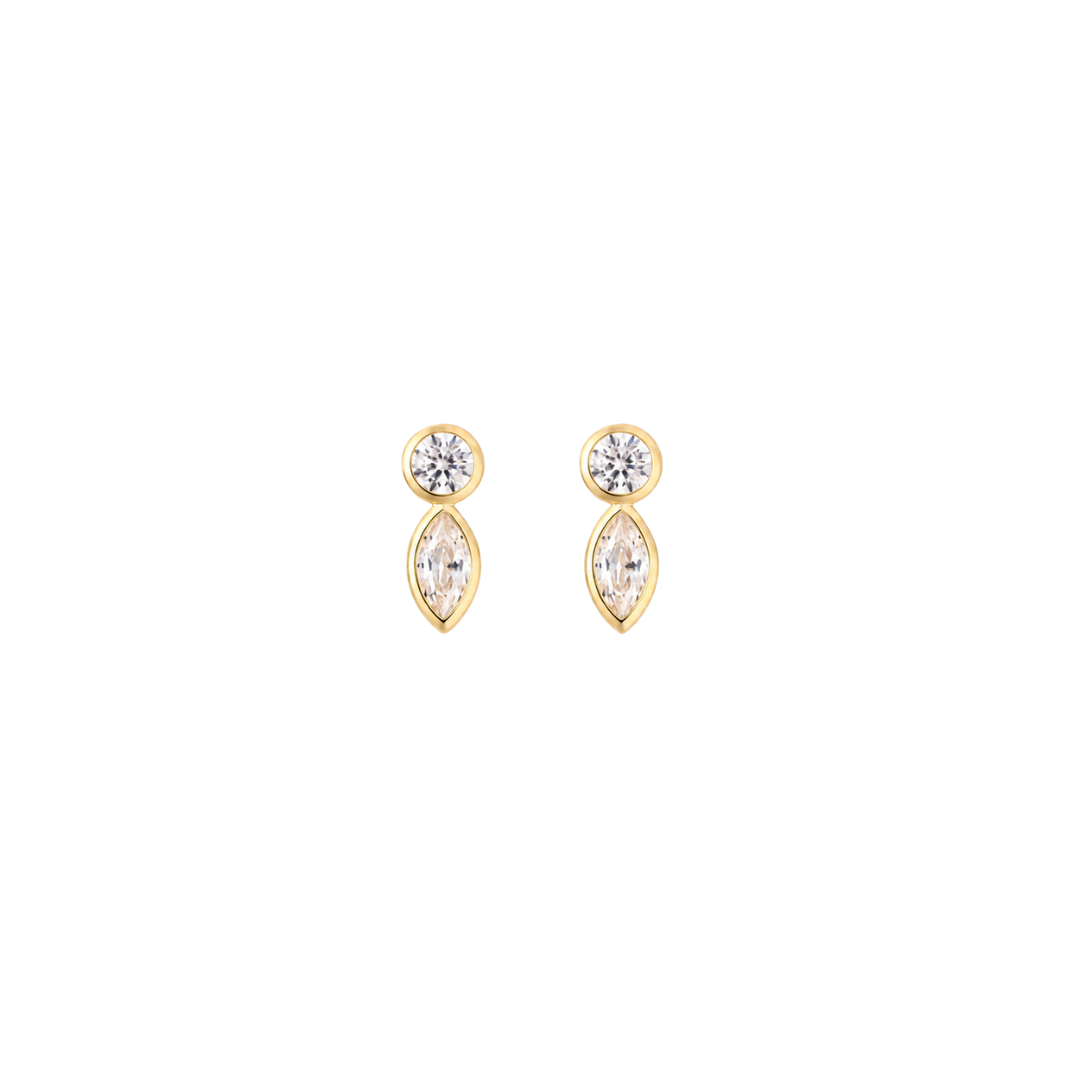 Pendientes dúo | Oro