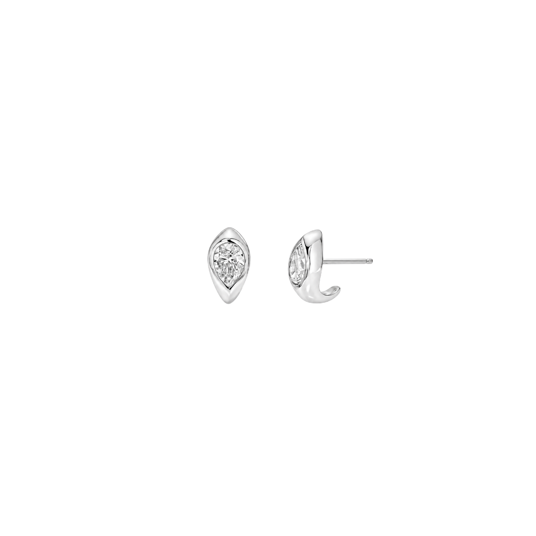 Noir Baby Stud | Argent
