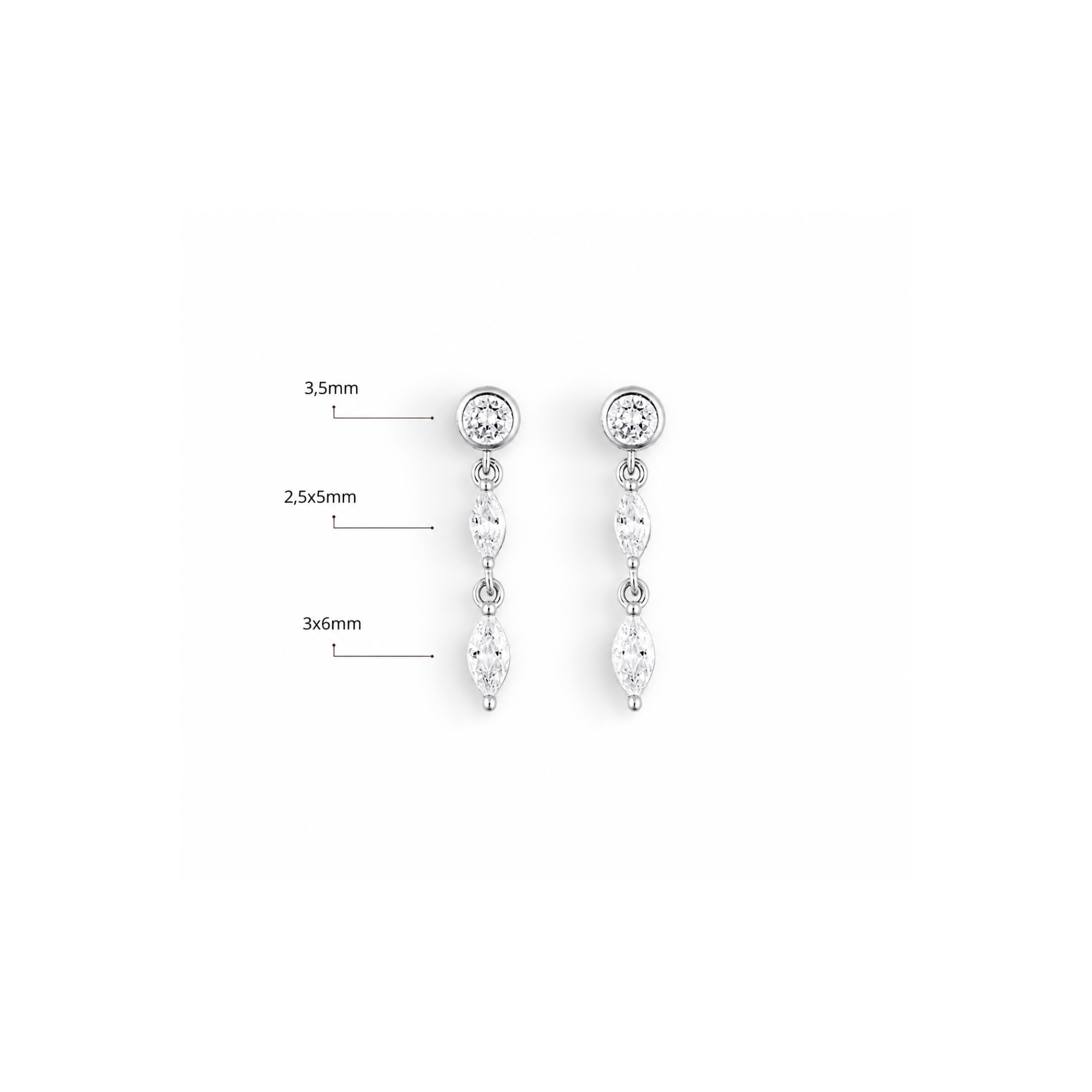 Luna Mini Oorbellen - Zilver