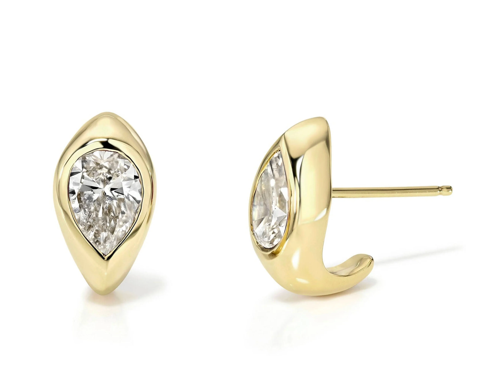 Noir Medium Stud Gold