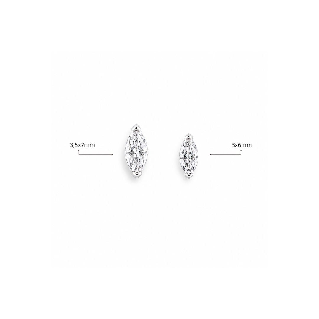 Marquise Studs | Silver