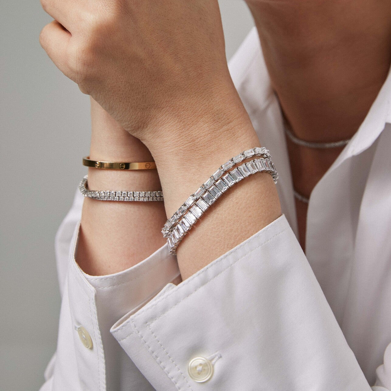 emerald geslepen tennis armband - voor vrouwen