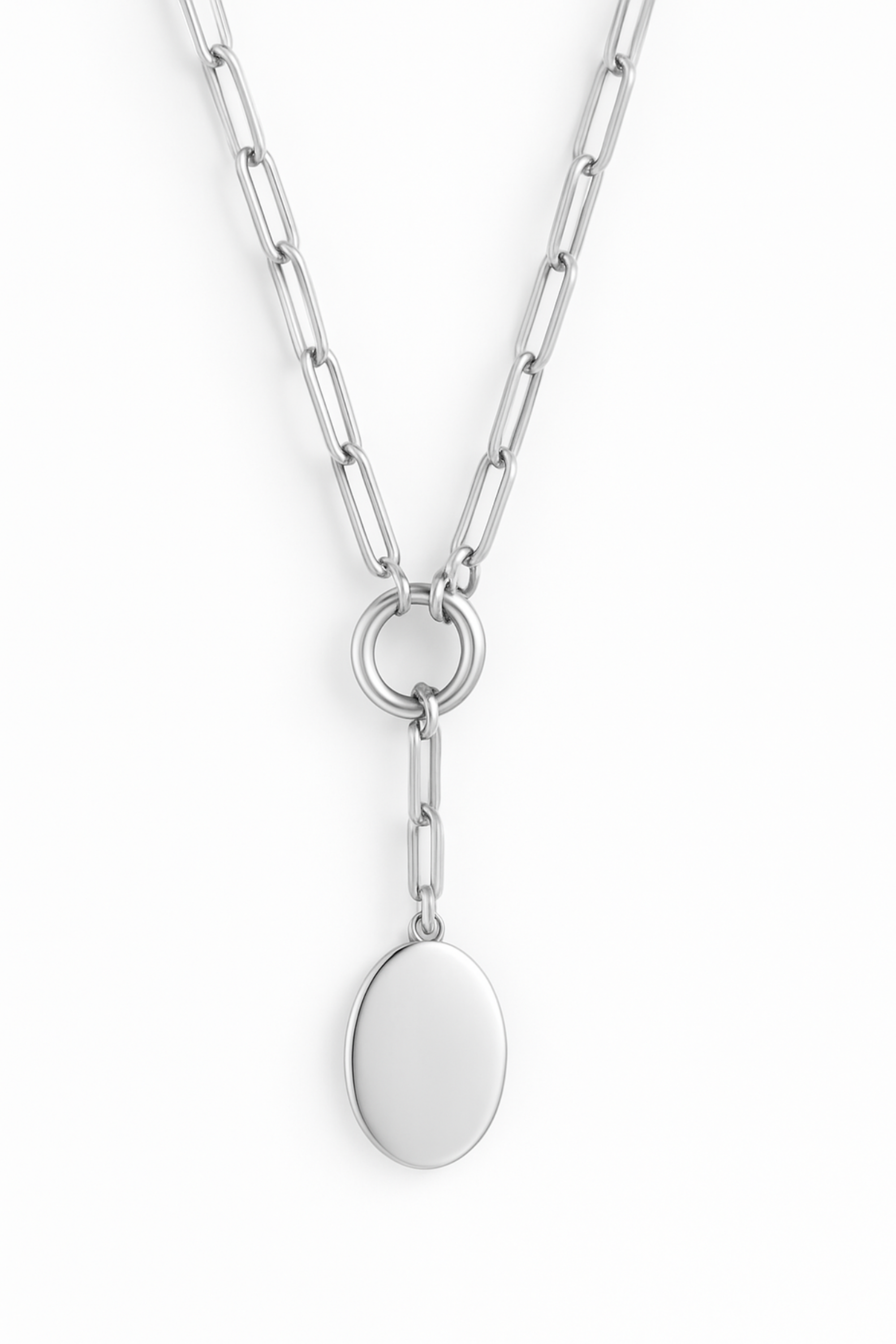 THE IT OVAL PENDANT NECKLACE x LEONTINE RUITERS - Zilver