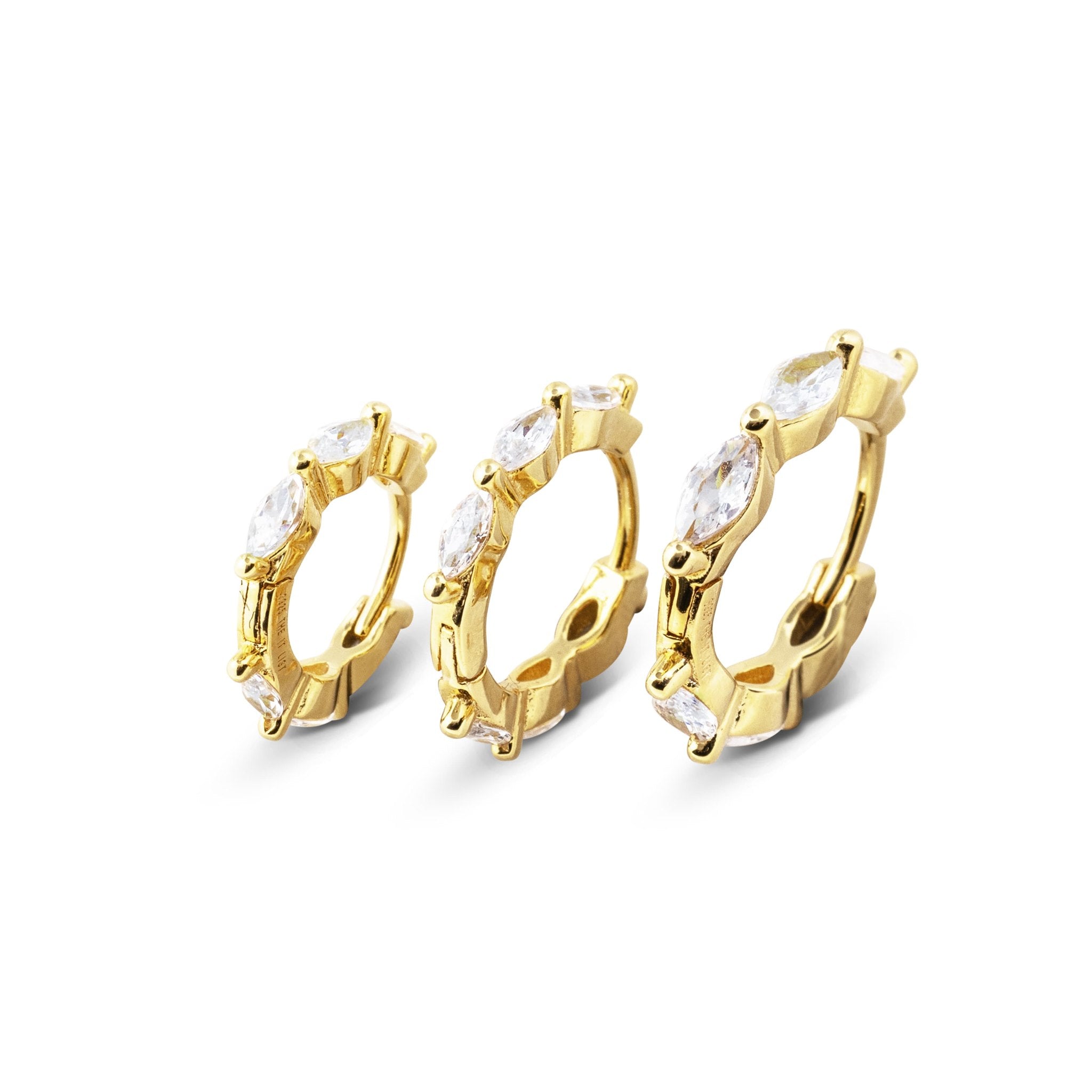 Gouden oorringen met marquise steentjes voor vrouwen, the it list
