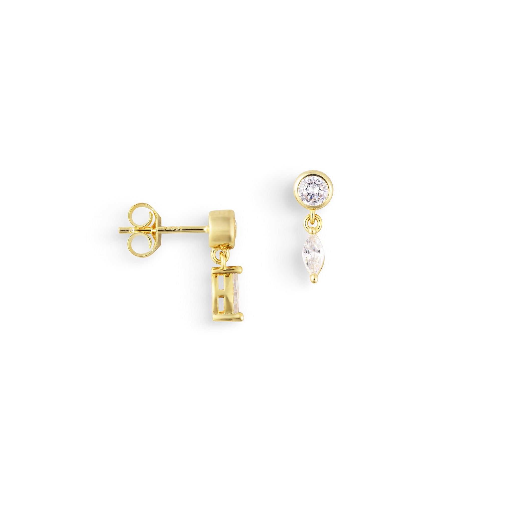 goudenoorbellen met steentjes, voor dames, the it list