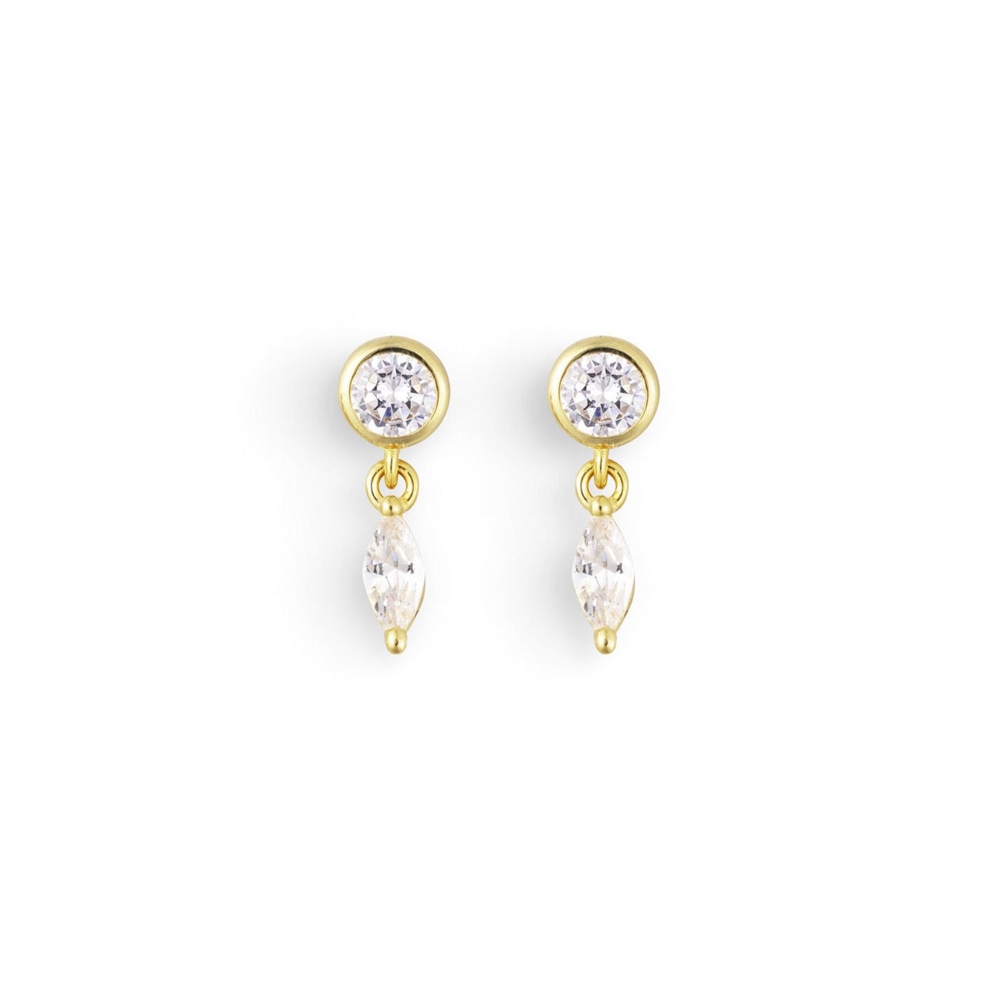 goudenoorbellen met steentjes, voor dames, the it list