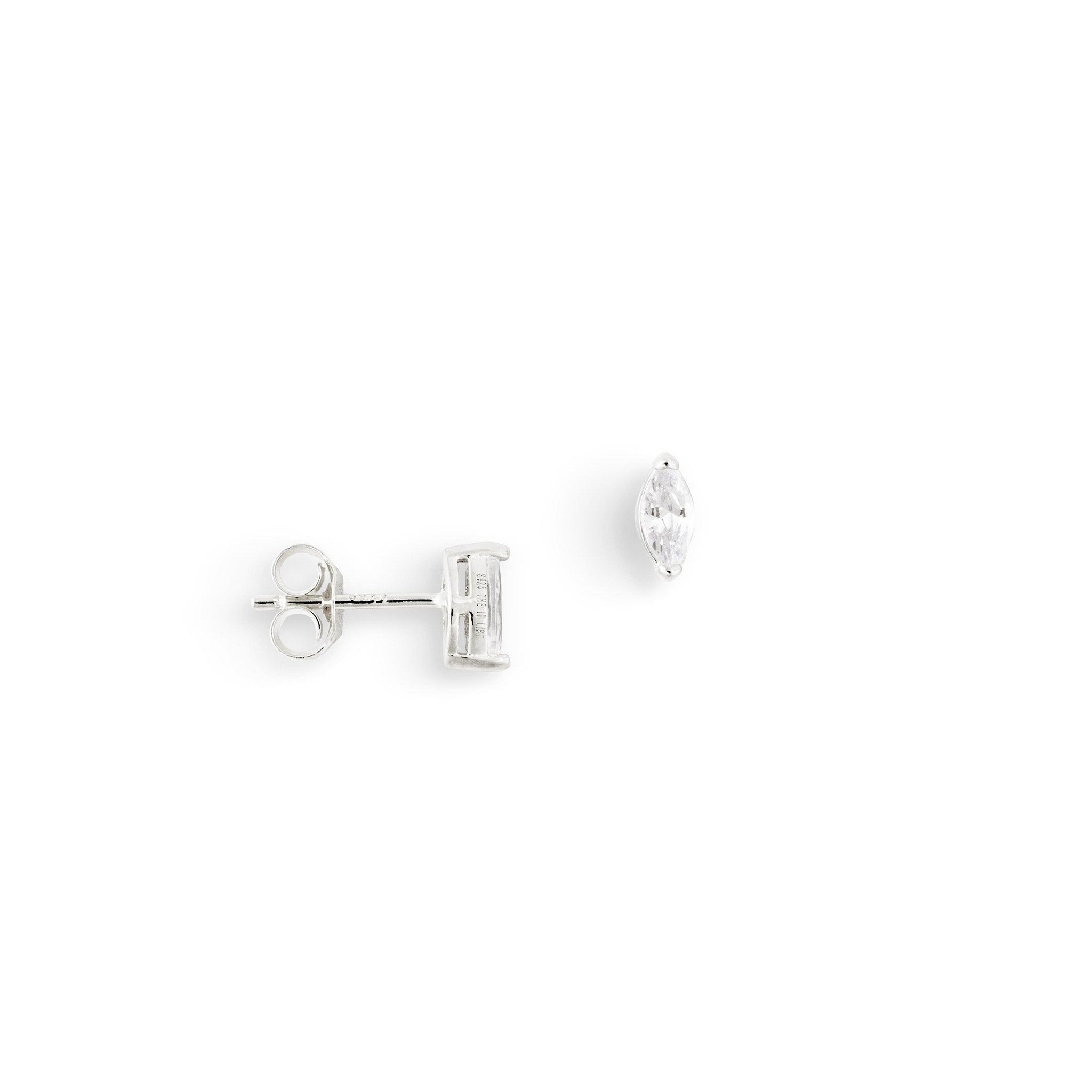 Zilveren marquise studs voor dames, the it list