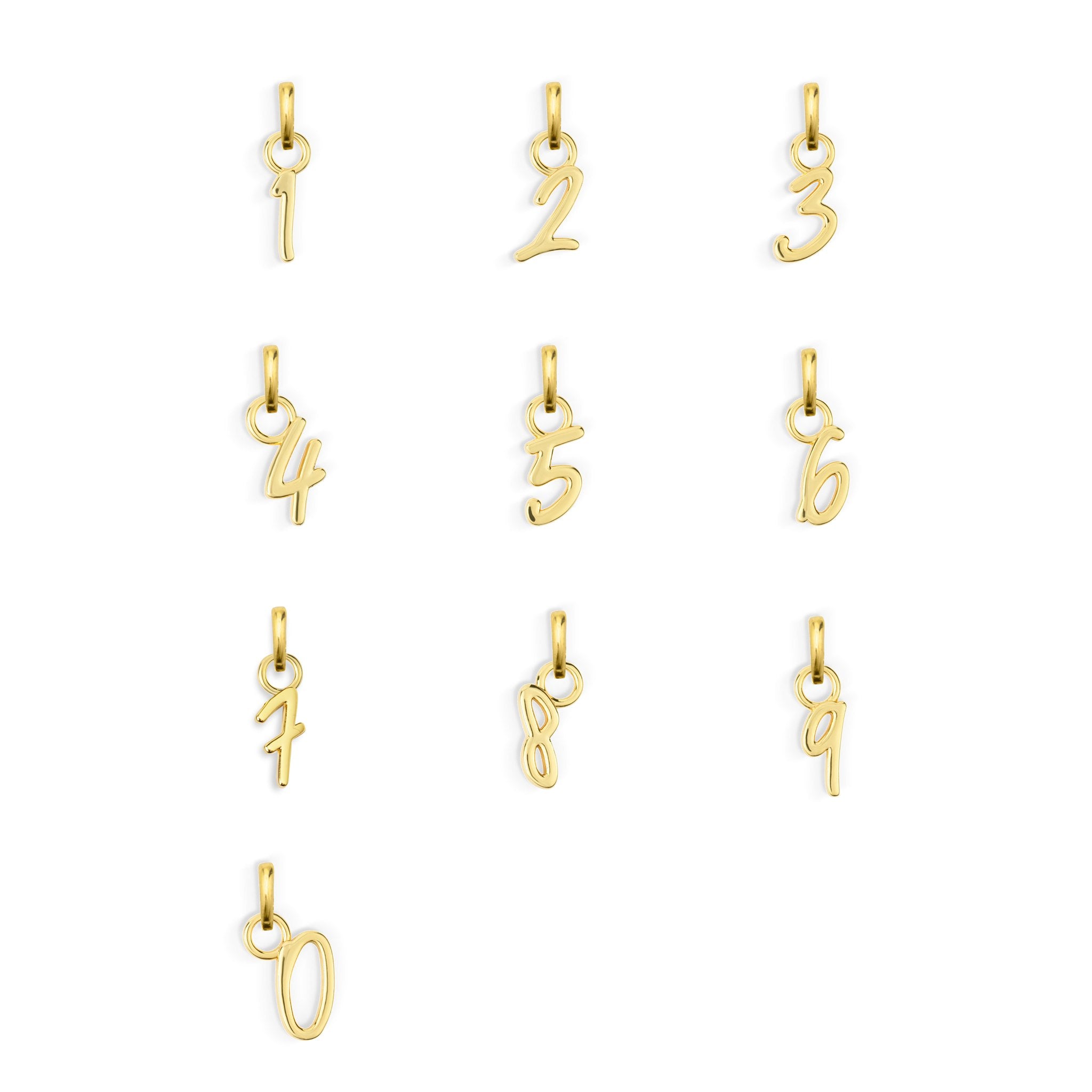 The Number Charm - Goud