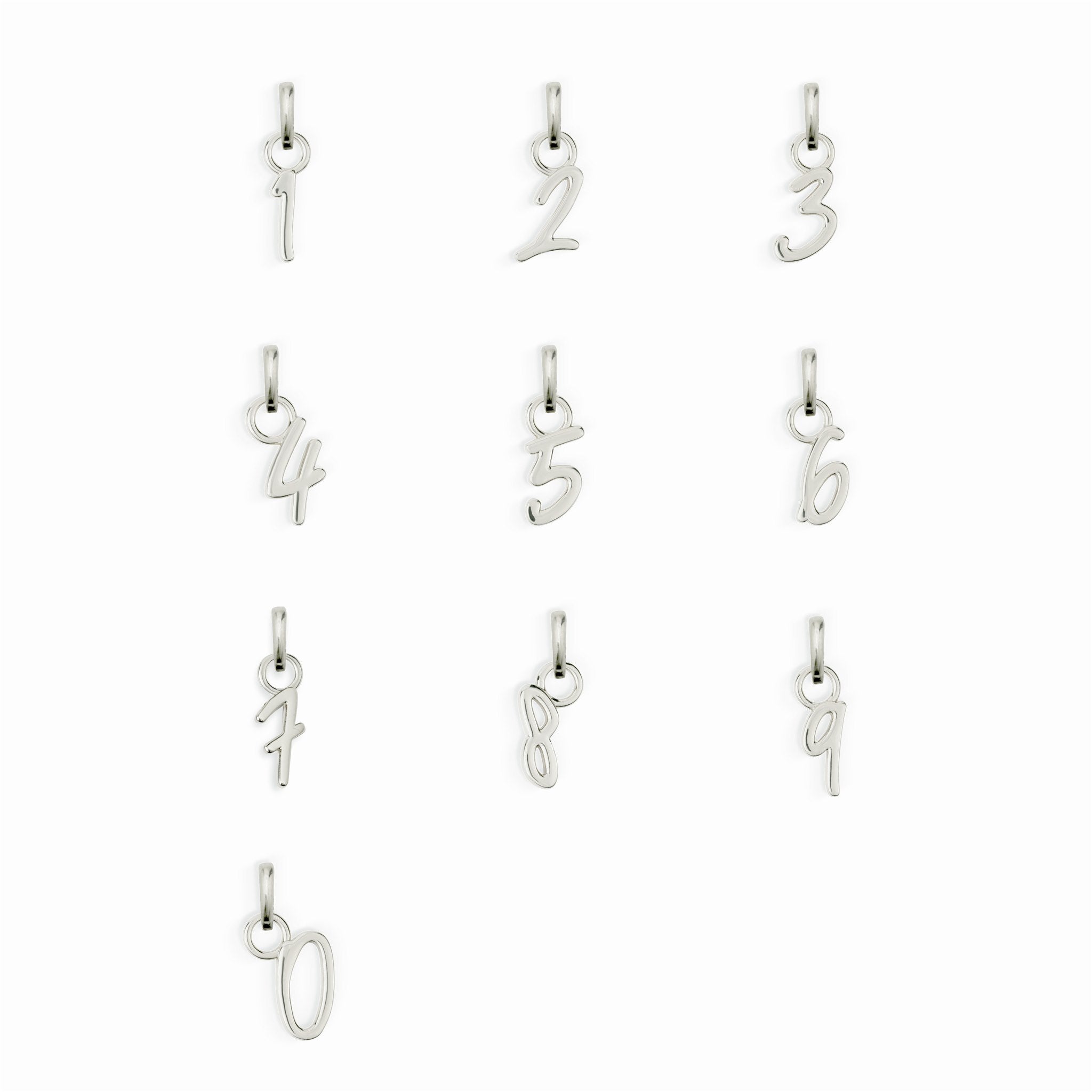 The Number Charm - Zilver