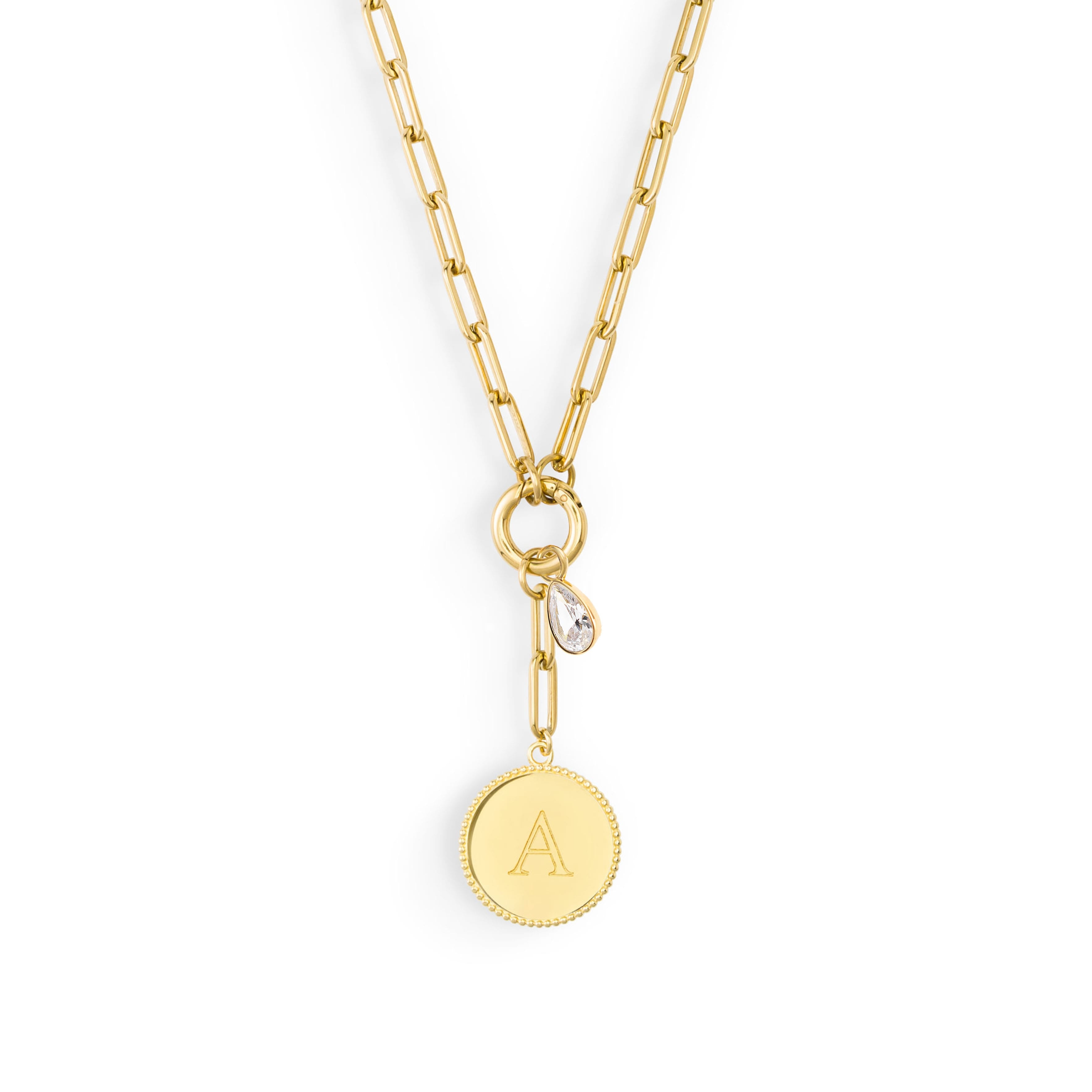 The IT Chapter ketting - Drop diamond bedel goud