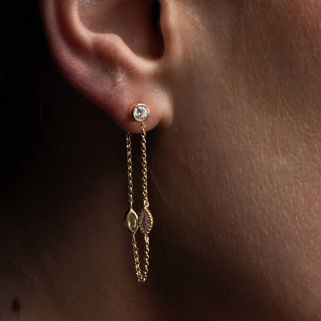 ronde gouden studs met steentjes voor vrouwen, the it list