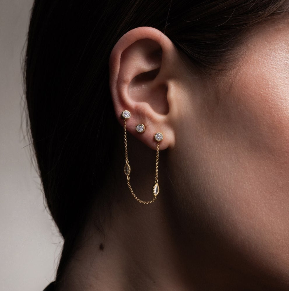 gouden oorketting oorknoppen voor dames, the it list