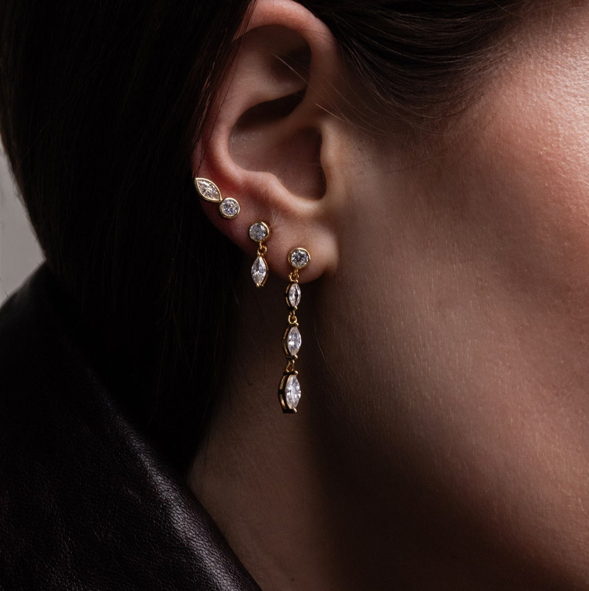 gouden studs met steentje voor vrouwen, the it list