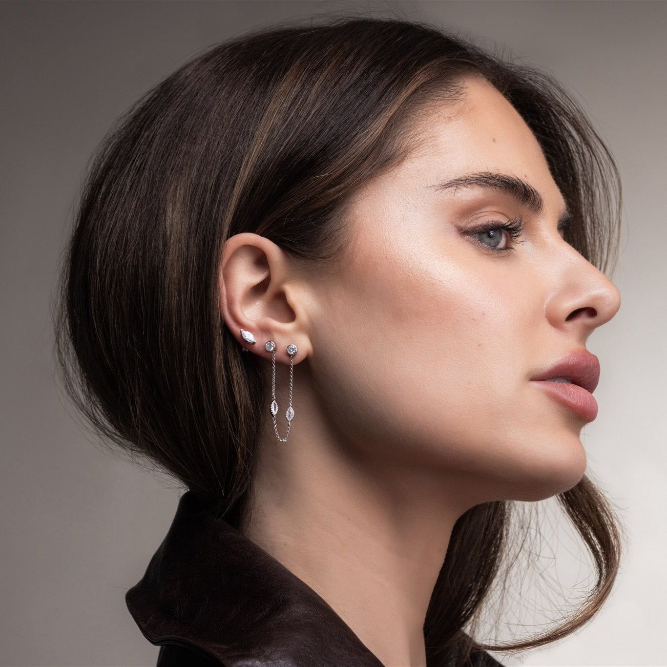 zilveren marquise chain voor vrouwen, the it list, oorketting