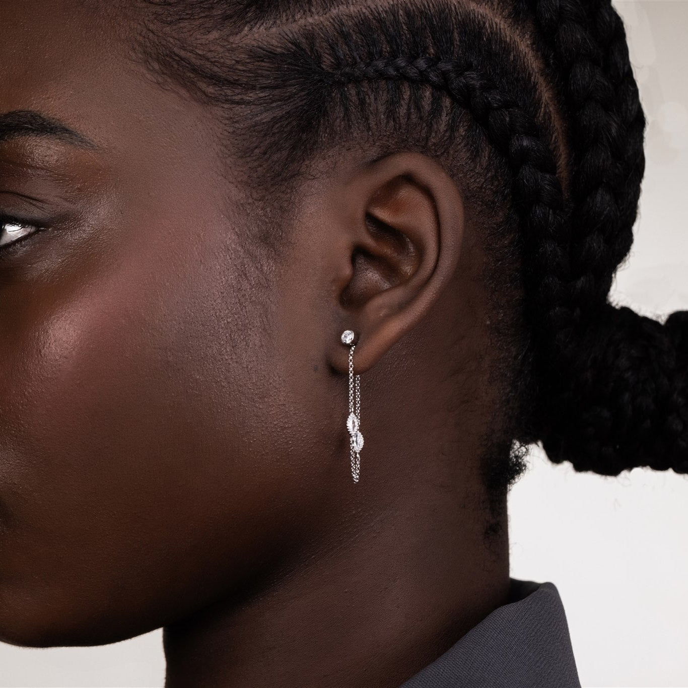 zilveren marquise chain voor vrouwen, the it list, oorketting