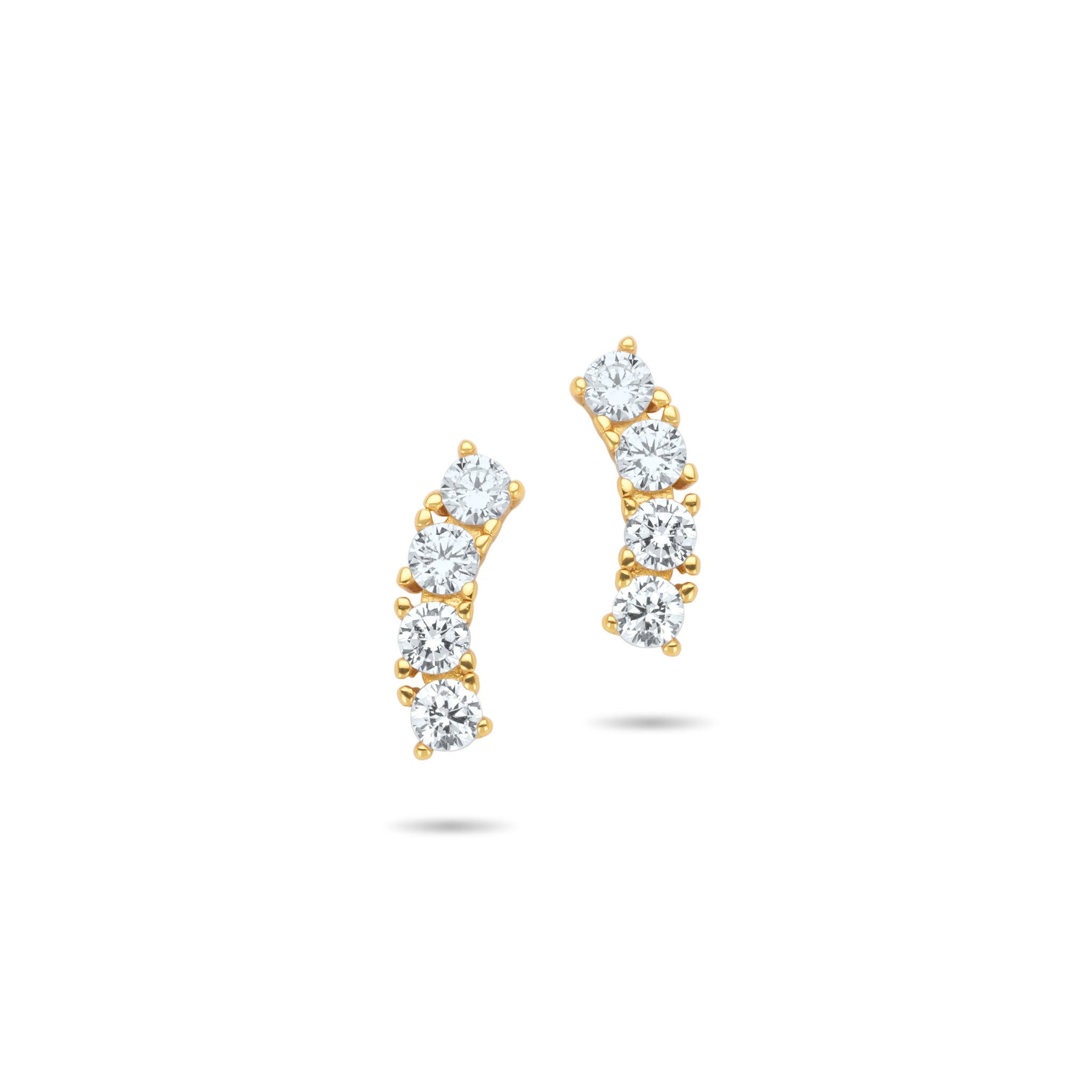 Curved diamond studs