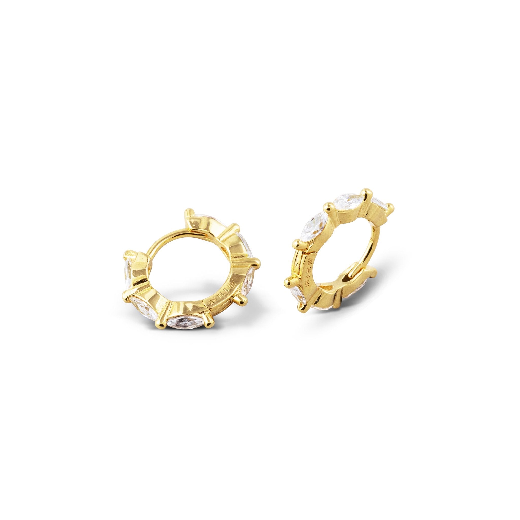 Gouden oorringen met marquise steentjes voor vrouwen, the it list
