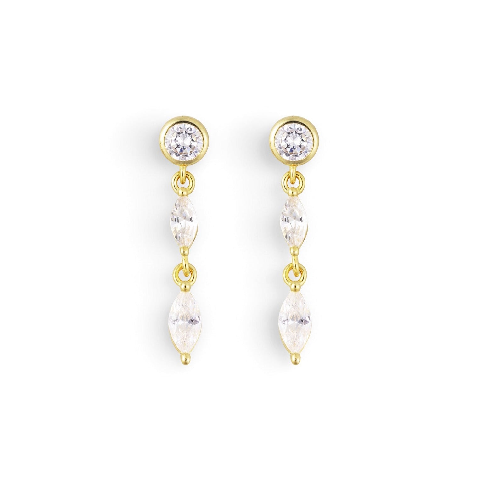 gouden langwerpige oorbellen, voor dames, the it list