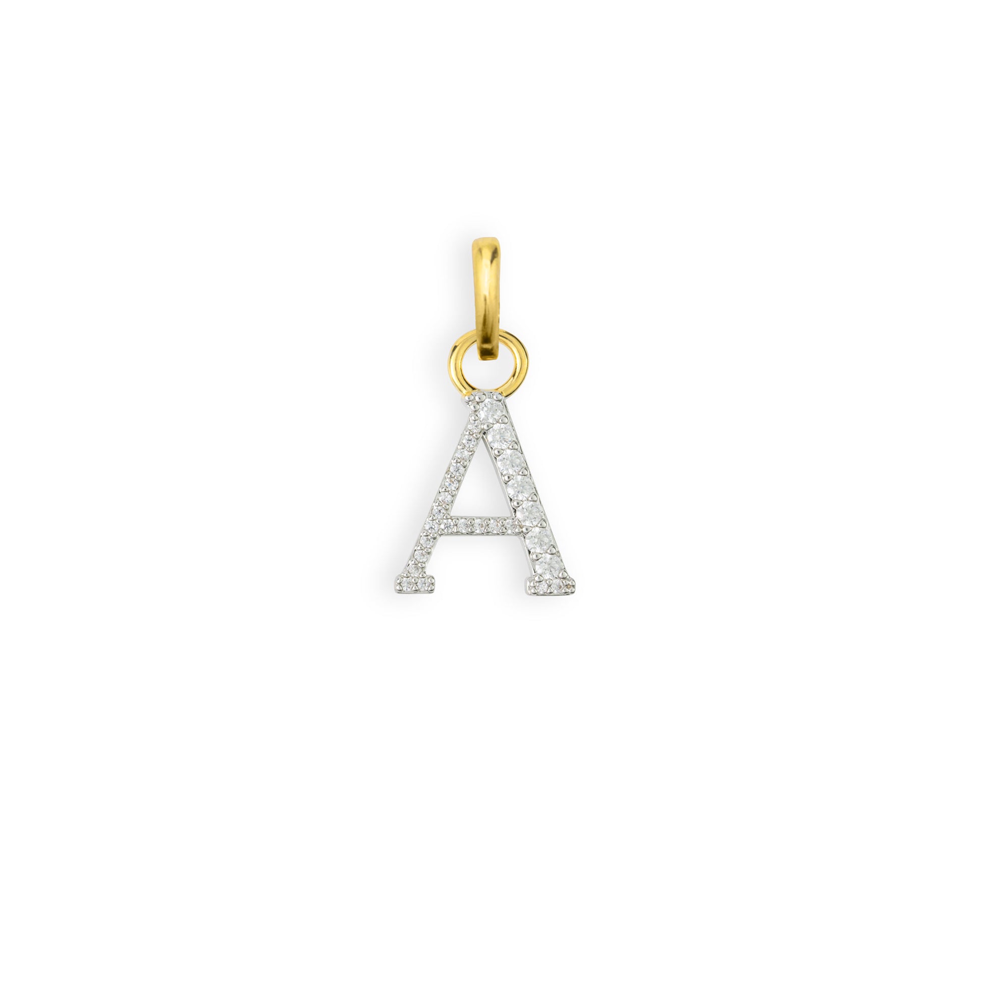 The Diamond Letter Charm - Goud