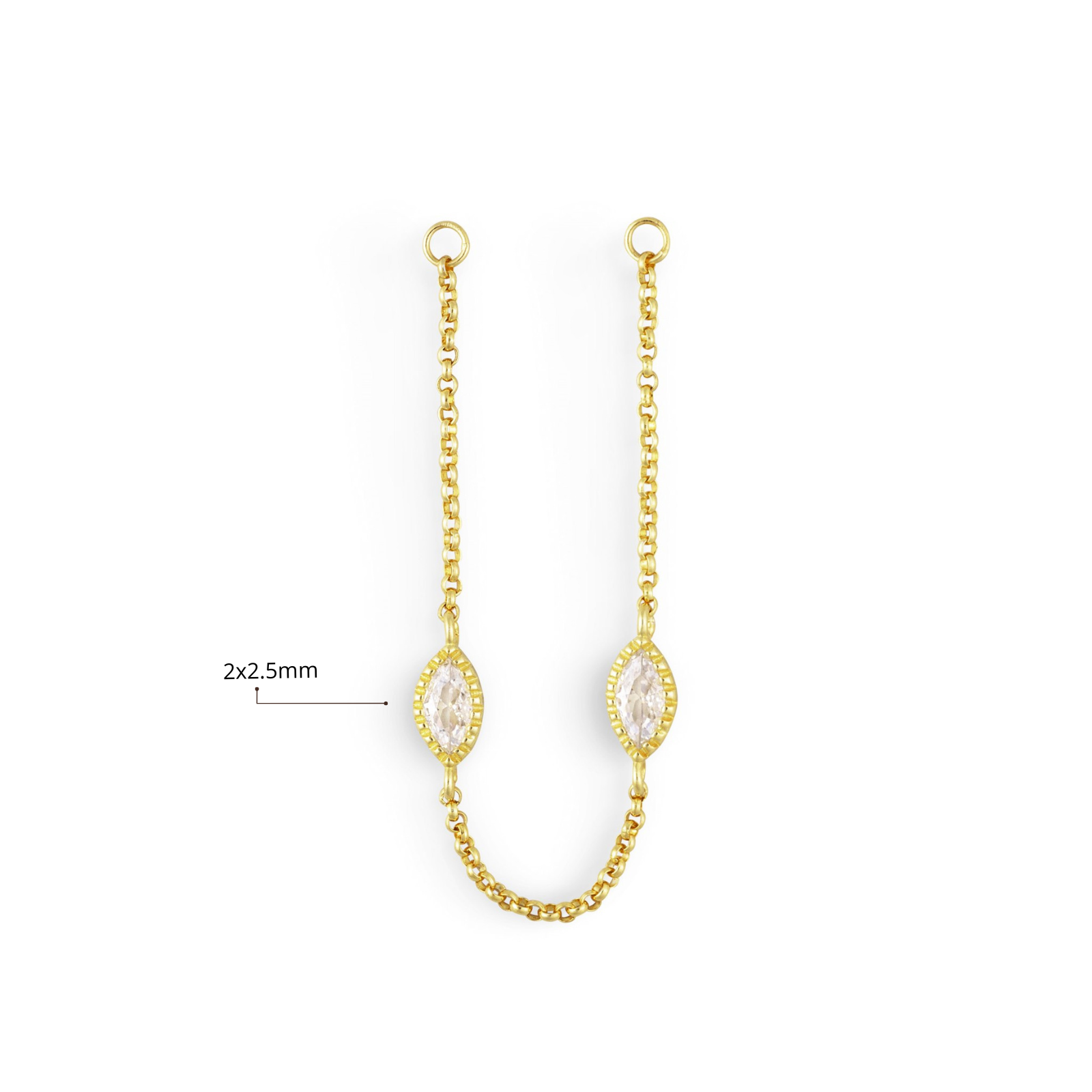 gouden oorketting oorknoppen voor dames, the it list